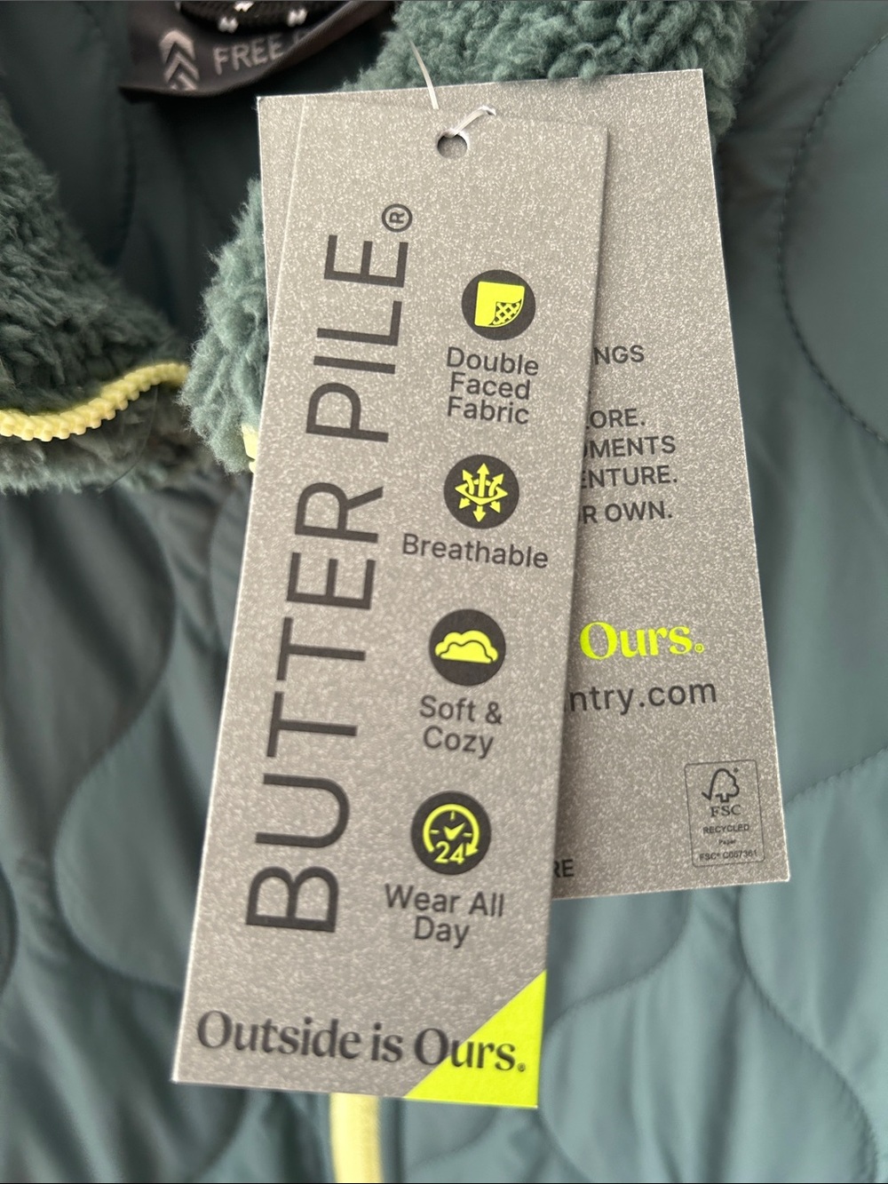 NWT Free Country Quilted Sierra Butter Pile Hybrid Jacket - Picture 6 of 14